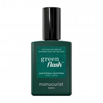 Green Flash™ Hema & TPO Free LED Gel Top Coat - Shimmery Gold 15ml (51122)