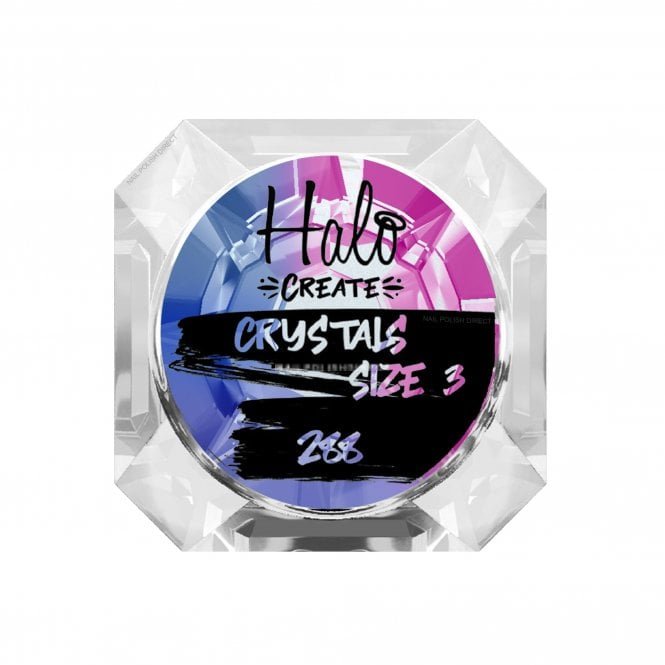 Halo Create Nail Art Crystals - Multi Colour AB - Size 3 (288 Small Pieces) (NA510)