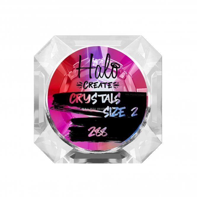 Halo Create Nail Art Crystals - Red AB - Size 2 (288 Small Pieces) (NA513)