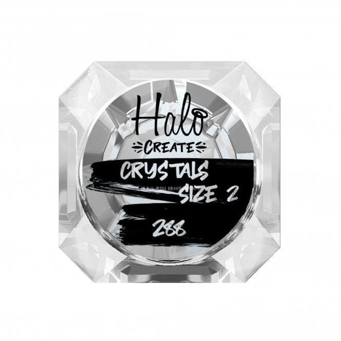Halo Create Nail Art Crystals - Silver - Size 2 (288 Small Pieces) (NA517)