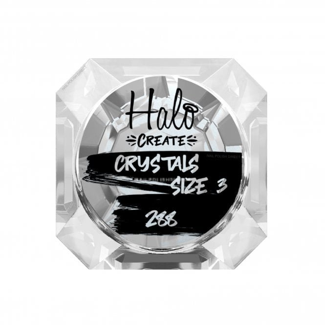 Halo Create Nail Art Crystals - Silver - Size 3 (288 Small Pieces) (NA518)