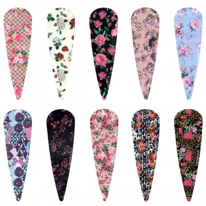 Halo Create Nail Art Foils - 10 Pack - Roses