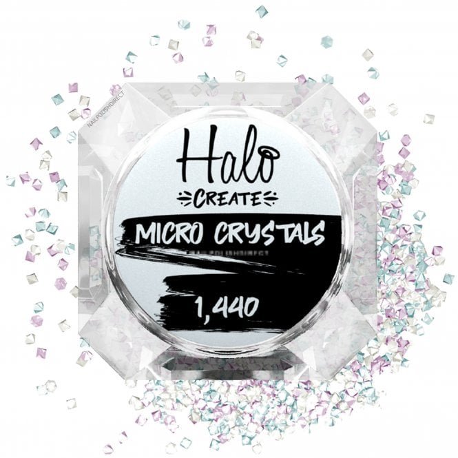 Halo Create Nail Art Micro Crystals - Clear (1440 Small Pieces) (NA706)
