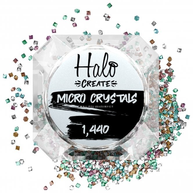 Halo Create Nail Art Micro Crystals - Diamond Mix (1440 Small Pieces) (NA702)