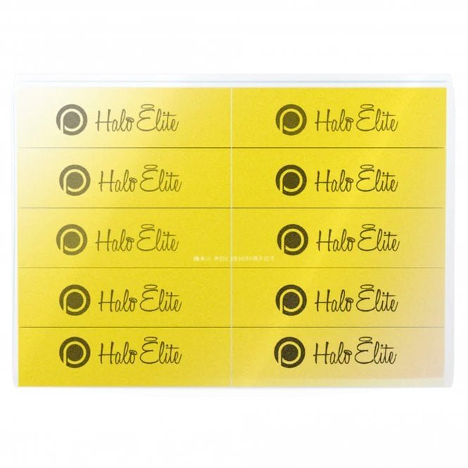 Halo Elite Yellow Block - 220 Grit Nail Buffing Block 10 Pack (N750)