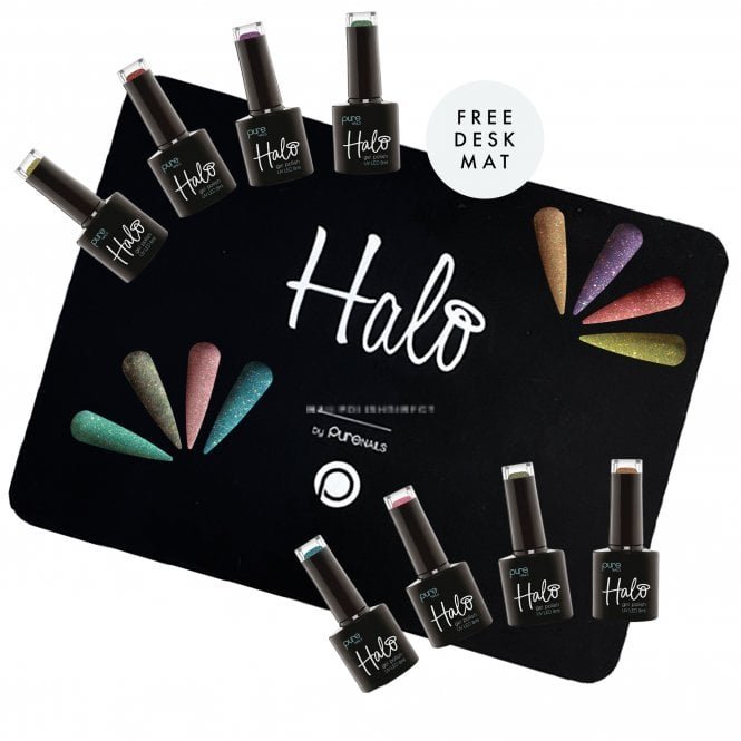 Halo Euphoric Hema & TPO Free Gel Polish Set & Free Desk Mat (8 x 8ml)
