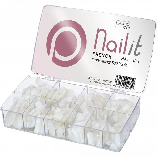 Halo French Nail Tips Pack - (500 Nail Tips) (N120)
