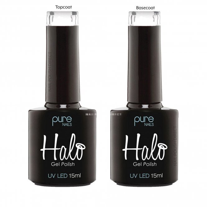 Halo Hema Free Topcoat & Basecoat - Gel Polish Duo Set (2 x 15ml)