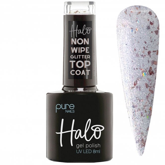 Halo Over The Top LED/UV Non Wipe Glitter Topcoat 8ml - Grand Central (N2665)
