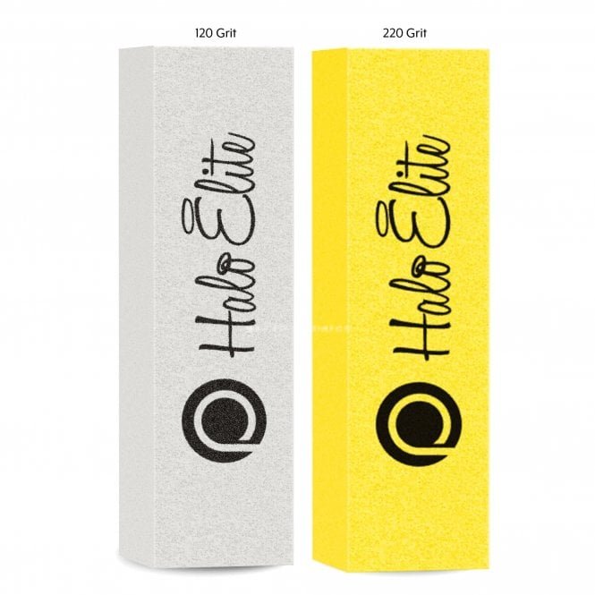 Halo Elite Buffing Blocks Duo Set - White 120 Grit & Yellow 220 Grit (Pack of 2)