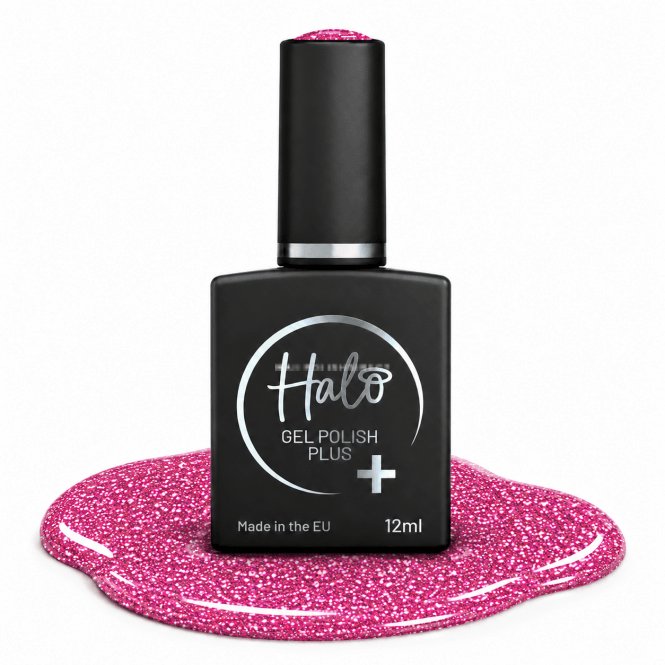 Halo Gel Polish Plus - Pink Sparkle 12ml Hema & TPO-Free (HP009)