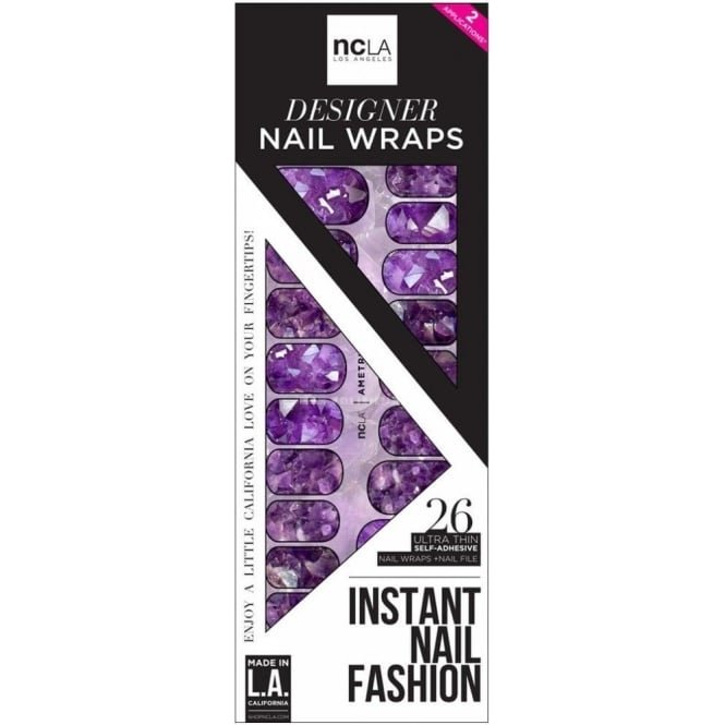 Instant Nail Fashion Designer Nail Wraps - Amertrine (26 Wraps)
