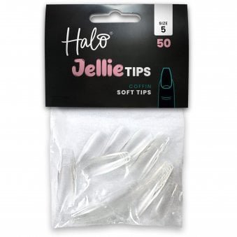 Jellie Tips - Vegan Soft Gel Nail Tips Refills - Coffin (Pack of 50)