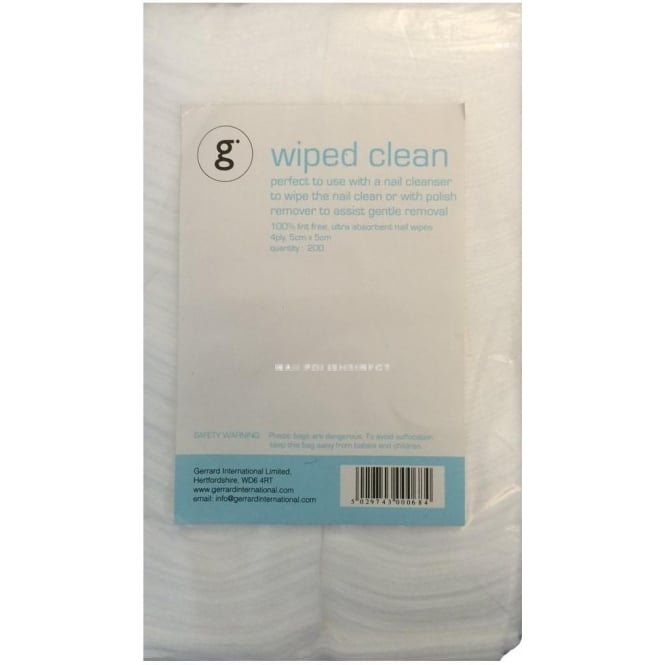 Jessica Wiped Clean - Lint Free Nail Wipes (Pack of 200)