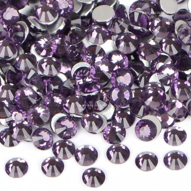 Jessica Swarovski Crystals - Flat Back Nail Gems - Amethyst (Pack Of 200)
