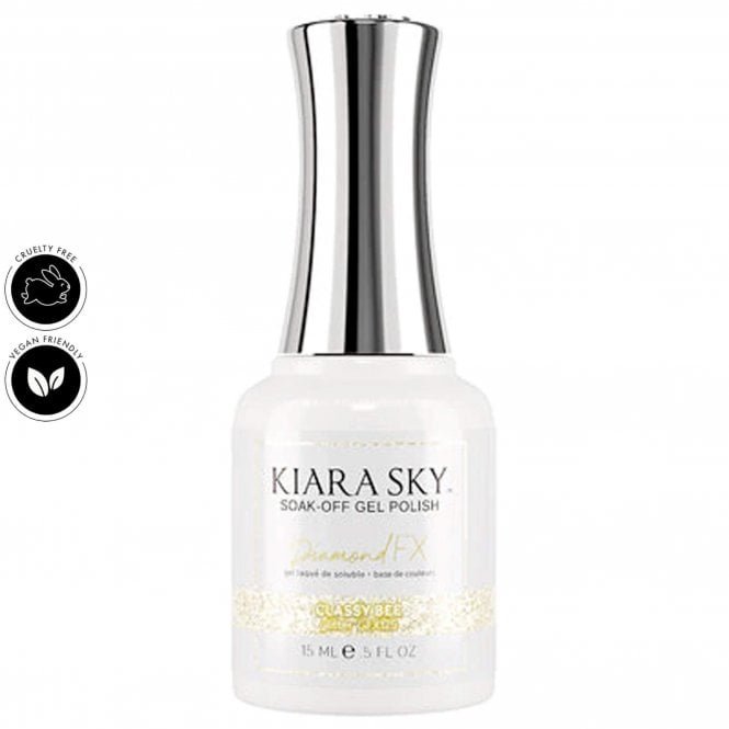 Kiara Sky Diamond Fx Reflective Glitter Gel Polish - Classy Bee 15ml (GFX125)