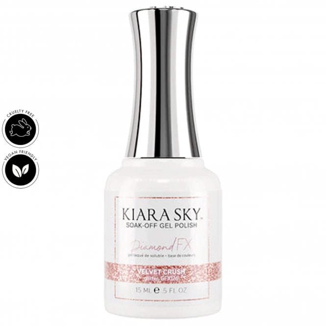 Kiara Sky Diamond Fx Reflective Glitter Gel Polish - Velvet Crush 15ml (GFX126)