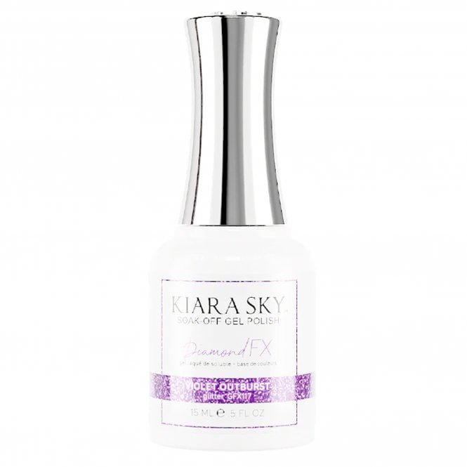 Kiara Sky DiamondFX Gel Polish - Violet Outburst 15ml (GFX117)