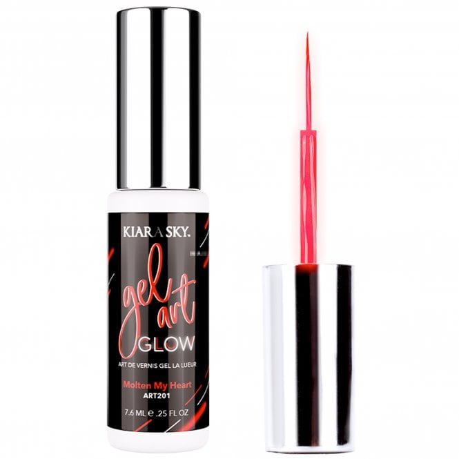 Kiara Sky Glow In The Dark Nail Art Brush - Molten My Heart 7.6ml
