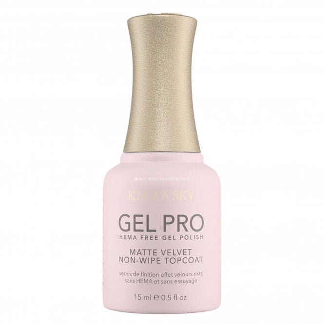 Kiara Sky HEMA & TPO Free Gel-Pro Polish 15ml - Matte Velvet Top Coat (HFMVTC)