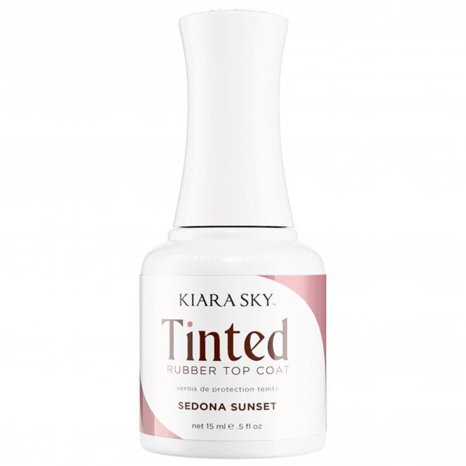 Kiara Sky TPO Free Non Wipe Tinted Rubber Top Coat - Sedona Sunset 15ml (TNT04)