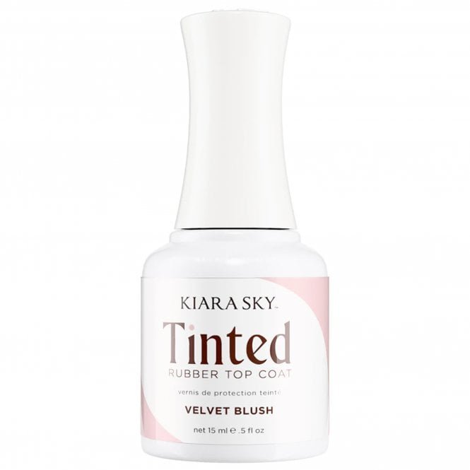 Kiara Sky TPO Free Non Wipe Tinted Rubber Top Coat - Velvet Blush 15ml (TNT06)