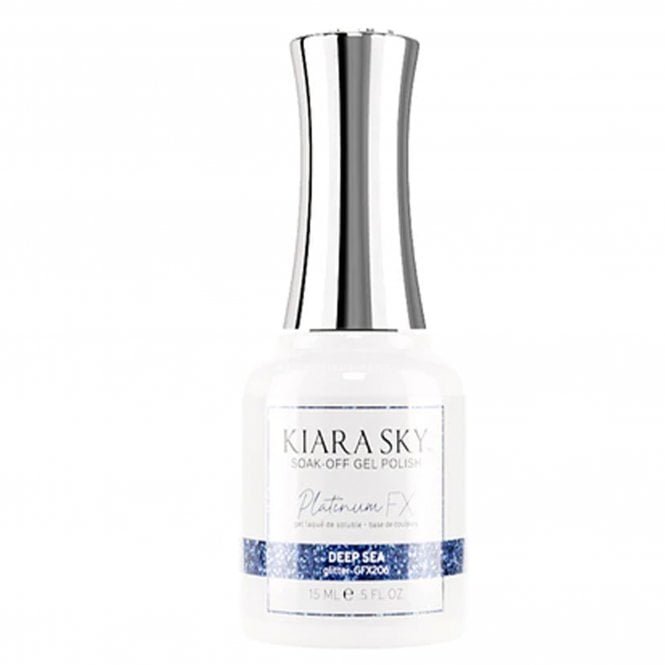 Kiara Sky Platinum Fx Reflective Glitter Gel Polish - Deep Sea 15ml (GFX206)