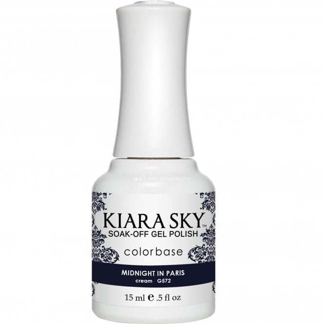 Kiara Sky Soak Off Cruelty Free Gel Polish - Midnight In Paris 15ml (G572)