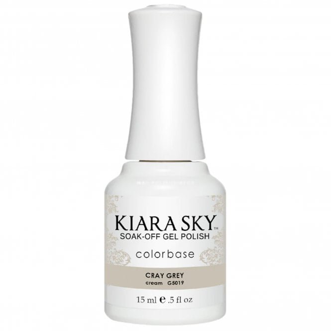 Kiara Sky Soak Off Cruelty Free Gel Polish - Cray Grey 15ml (G5019)