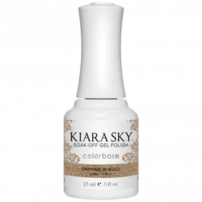 Kiara Sky Soak Off Cruelty Free Gel Polish - Dripping In Gold 15ml (G5017)