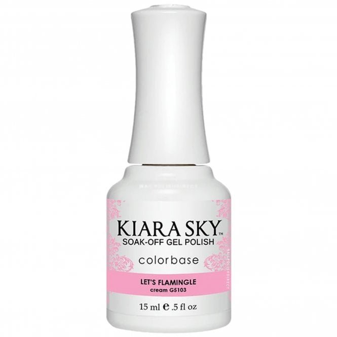 Kiara Sky Soak Off Cruelty Free Gel Polish - Let's Flamingle 15ml (G5103)