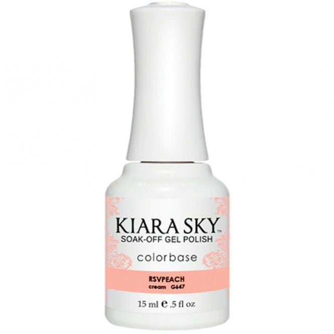 Kiara Sky Soak Off Cruelty Free Gel Polish - RSVPeach 15ml (G647)