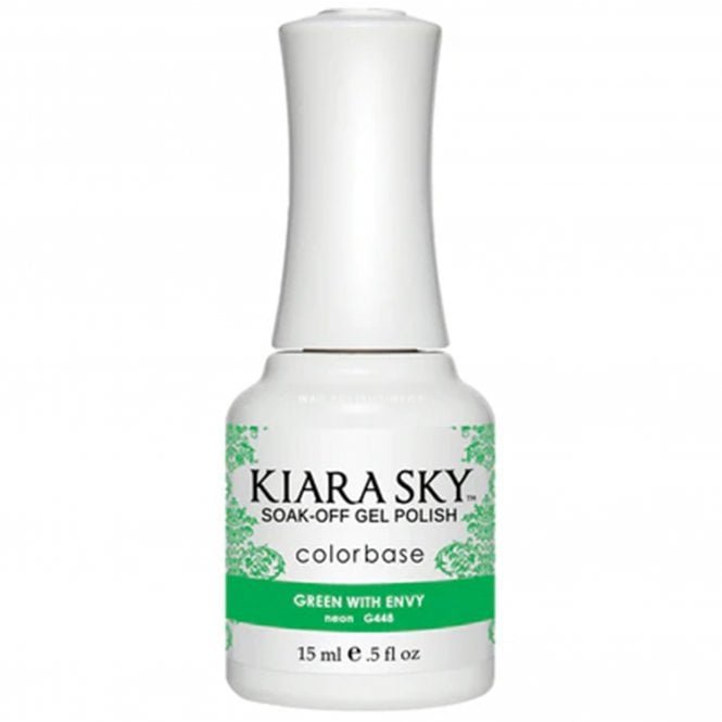 Kiara Sky Soak Off Cruelty Free Gel Polish - Green With Envy 15ml (G448)