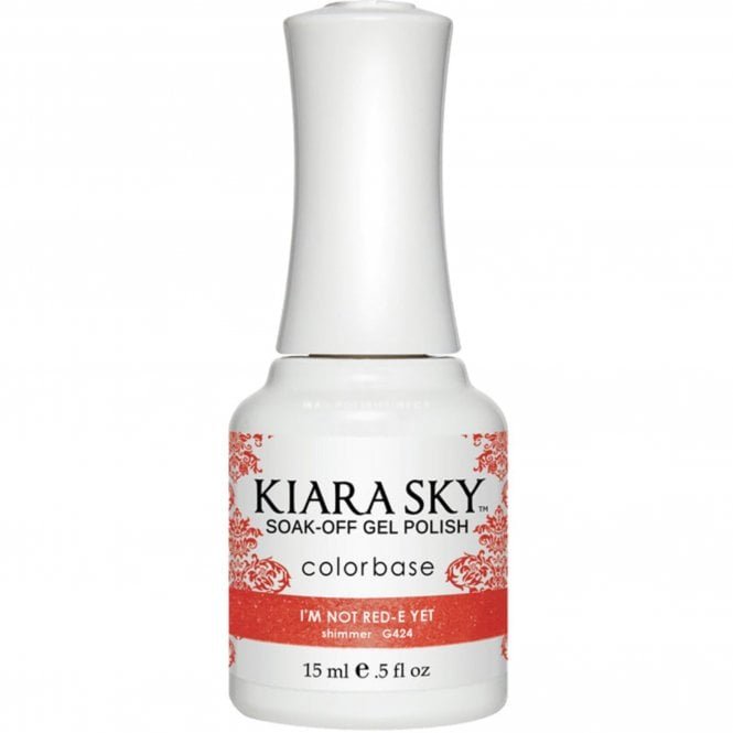 Kiara Sky Soak Off Cruelty Free Gel Polish - I'm Not Red-E Yet 15ml (G424)