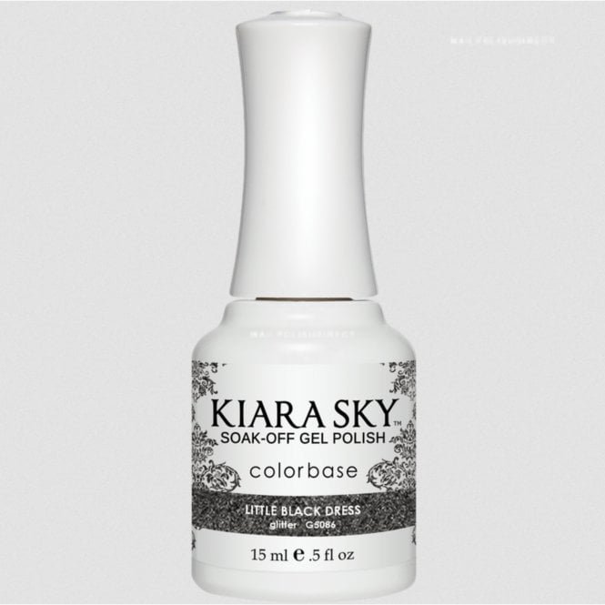 Kiara Sky Soak Off Cruelty Free Gel Polish - Little Black Dress 15ml (G5086)