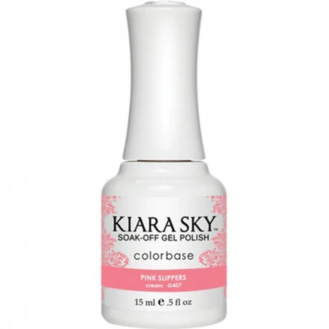Kiara Sky Soak Off Cruelty Free Gel Polish - Pink Slippers 15ml (G407)