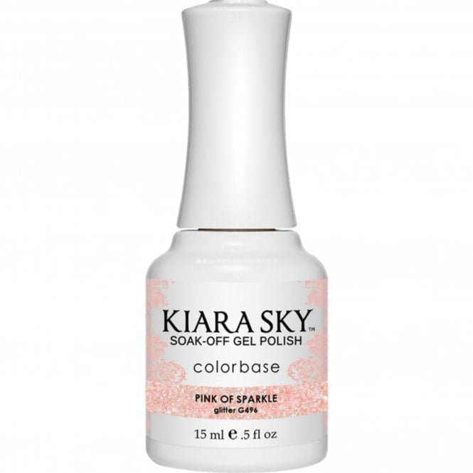 Kiara Sky Soak Off Cruelty Free Gel Polish - Pinking Of Sparkle 15ml (G496)