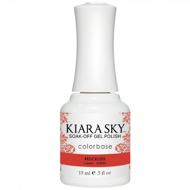 Kiara Sky Soak Off Cruelty Free Gel Polish - Redckless 15ml (G5033)