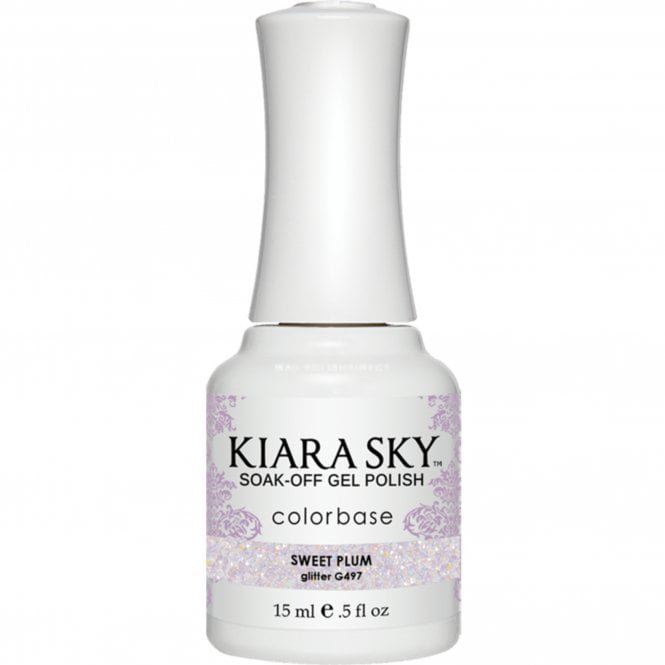 Kiara Sky Soak Off Cruelty Free Gel Polish - Sweet Plum 15ml (G497)