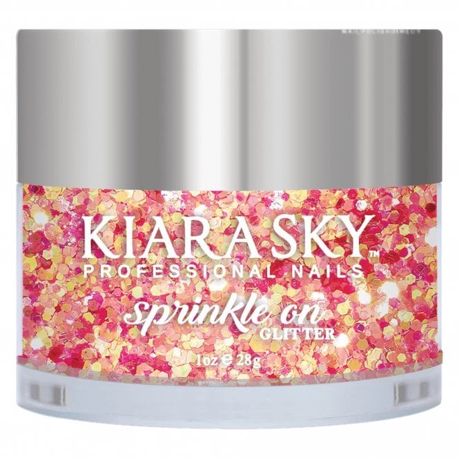 Kiara Sky Sprinkle On 3D Nail Glitters - Cherry Lime 28g (SP241)