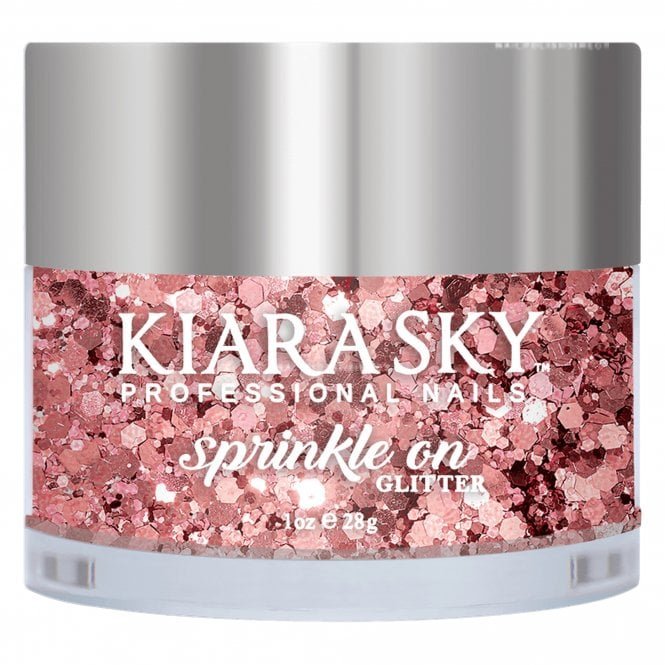 Kiara Sky Sprinkle On 3D Nail Glitters - Rose Velvet 28g (SP246)
