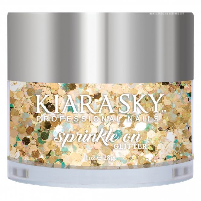 Kiara Sky Sprinkle On 3D Nail Glitters - You're Golden Boy 28g (SP216)