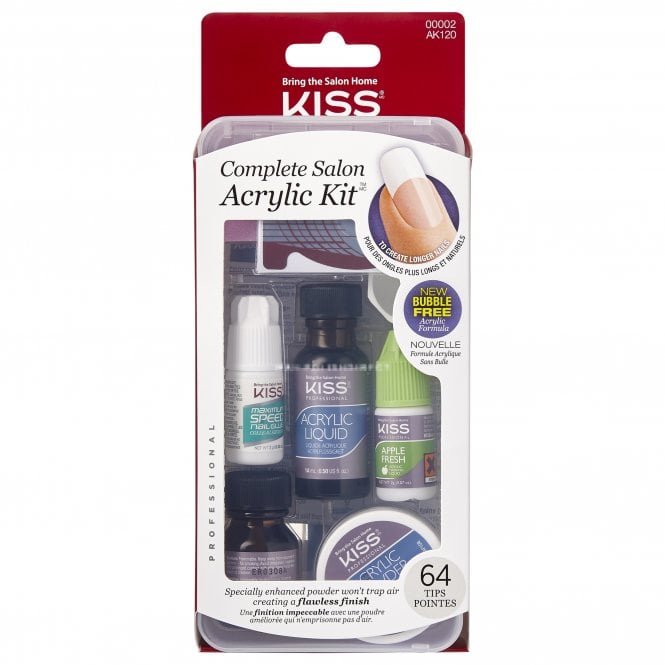 Kiss Inc. Complete Acrylic Nail Sculpture Kit (1 x 2ml, 1 x 14ml, 1 x 9g, 1 x 9 ml, 1 x 3g)