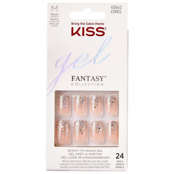 Kiss Inc. Gel Fantasy False Nails - Fanciful (28 Nails & Adhesive 2g)