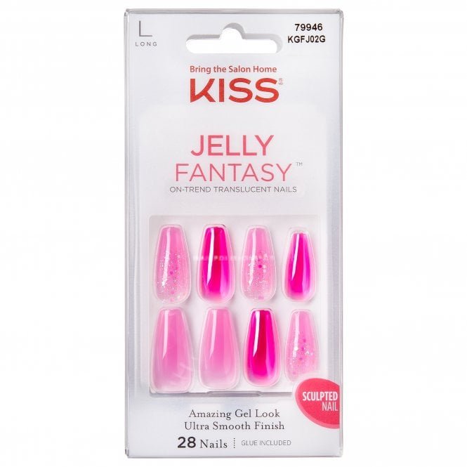 Kiss Inc. Gel Fantasy Jelly False Nails - Jelly Baby (28 Nails & Adhesive 2g)