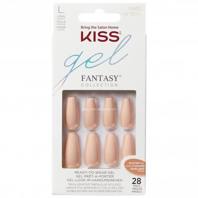 Kiss Inc. Gel Fantasy Sculpted False Nails - 4 The Cause (28 Nails & Adhesive 2g)