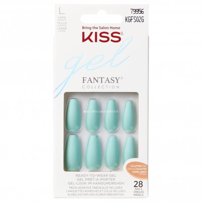 Kiss Inc. Gel Fantasy Sculpted False Nails - Back It Up (28 Nails & Adhesive 2g)