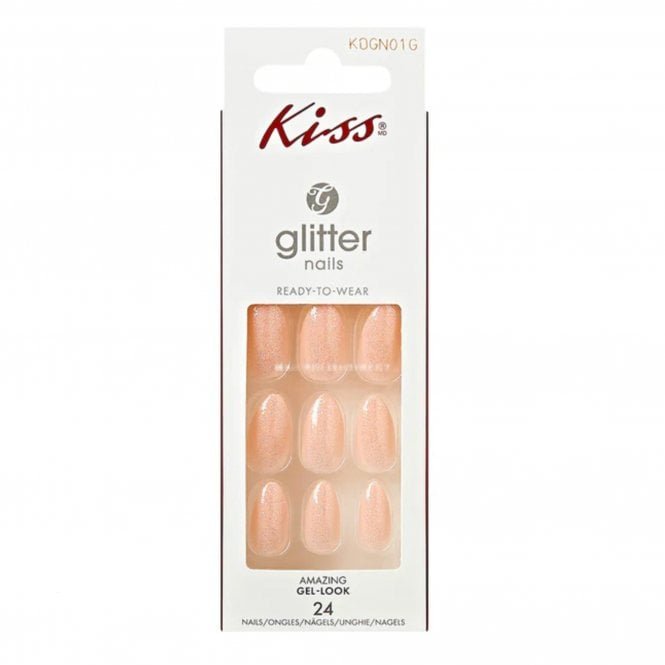 Kiss Inc. Glitter Design False Nails - Missing Out (24 Nails & Adhesive 2g)