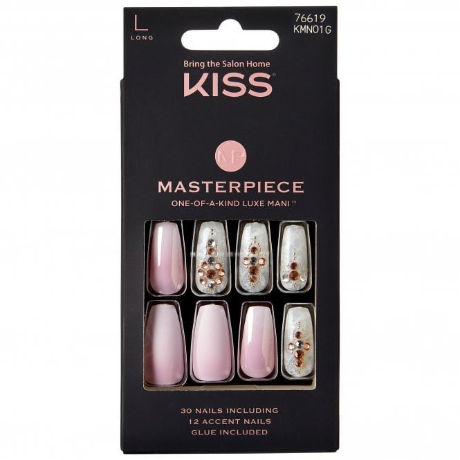 Kiss Inc. Masterpiece False Nails - Kitty Gurl (30 Nails & Adhesive 2g)