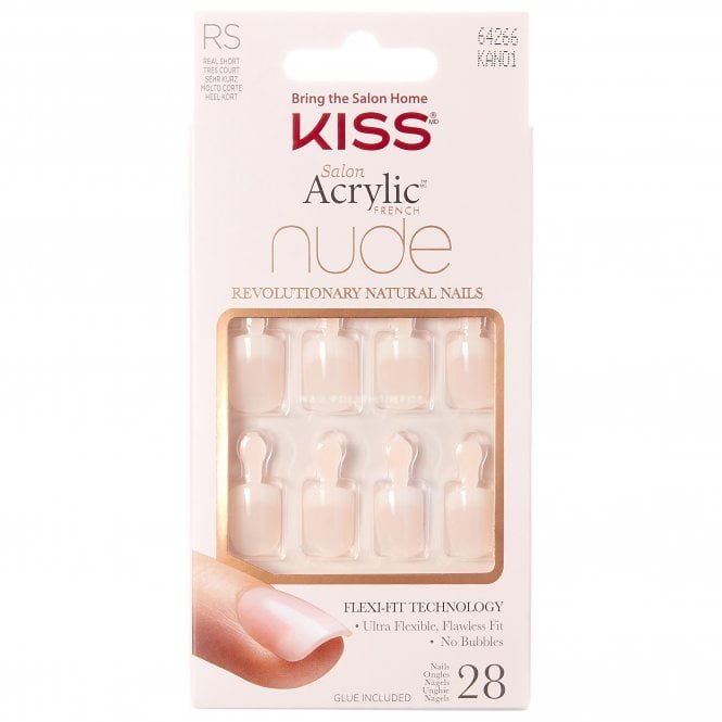 Kiss Inc. Nude Acrylic False Nails - Breathtaking (28 Nails & Adhesive 2g)
